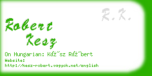 robert kesz business card